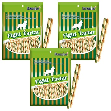 Boneplus 綜合雙色潔牙軟笛酥平裝包 M  3個  綜合  120g