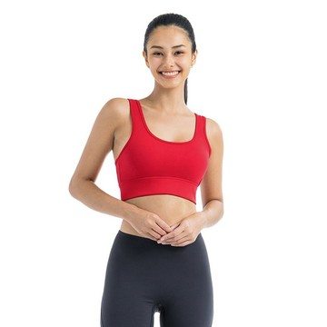 【NAMASTE】Eman 雙肩帶舒適短上衣 - 紅