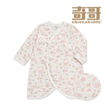 奇哥 比得兔 嬰幼童裝 花徑小兔肚衣蝴蝶兔裝/包屁衣-美麗諾羊毛布(0-6個月)