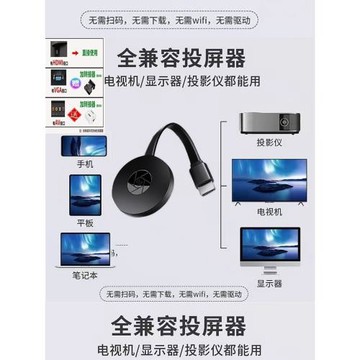 5G4k無線投屏器手機平板連電視轉換器萬能電腦投影儀無線同屏神器