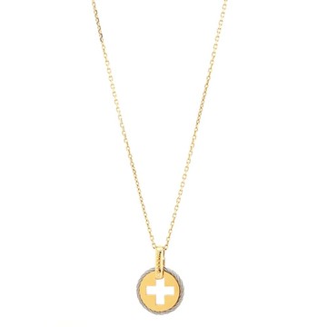 CHARRIOL 夏利豪 Celtic Cross Necklace Medals 十字架鋼索項鍊 新年開運 送禮推薦