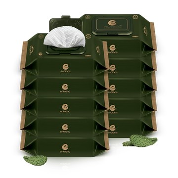 韓國 Enblanc 銀離子輕柔純水有蓋大包濕紙巾-仙人掌萃取物68抽10入|箱購