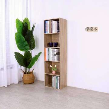 BUYJM 台灣製 日式木紋低甲醛 收納櫃-漂流木 DIY雙層櫃  五隔空櫃 置物櫃 書櫃 櫥櫃 木頭櫃 BO011-1