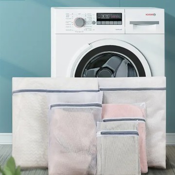 E.City 多功能透氣加厚洗衣收納袋 5件組  1組  白色