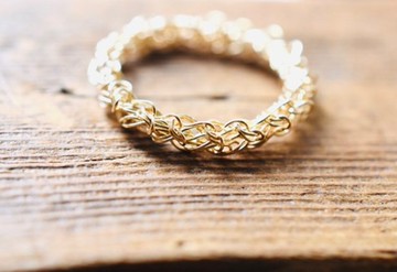 蝦編戒指 / k14gf 戒指