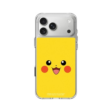 iPhone 17 Pro Max Clear Case（相機按鈕） 透明 - 寶可夢 Pokemon - 大臉系列-皮卡丘