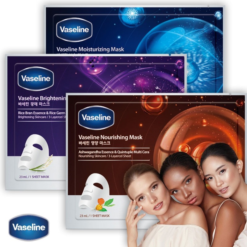 シートマスク Vaseline Sheet Mask 韓国 5枚 マスクパック スキンケア 個別包装 フェイスパック 韓国コスメ 保湿 栄養 売れ筋  おすすめ | LINEブランドカタログ