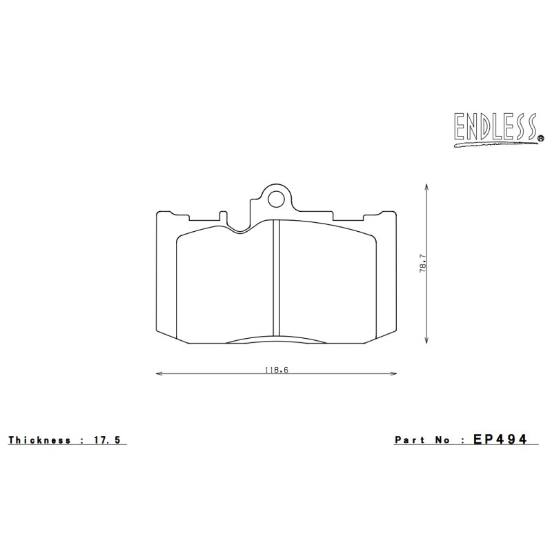 ENDLESS ブレーキパッド SSY フロント マークX GRX133 (GRMN) EP494SY2