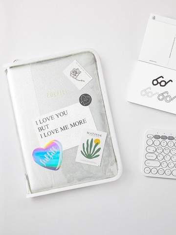 Glitter Clear Study Pouch