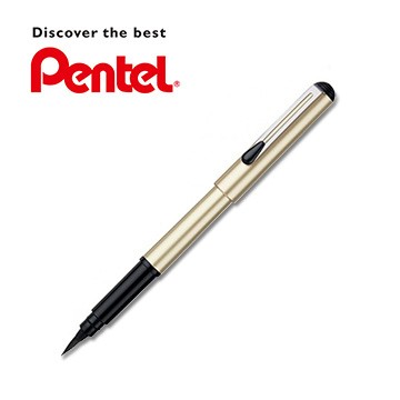 Pentel 日本   珠光系列攜帶型卡式毛筆(金桿/XGFKPX/1入組)