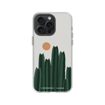 iPhone 15 Pro Max Clear 透明 - ilovedoodle (Lim Heng Swee) - Cat and Plant - 貓咪仙人掌