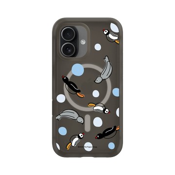 iPhone 17 AirX 本質黑 - Pingu 企鵝家族 - 一起游泳