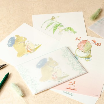 真愛日本 宮崎駿 吉卜力 龍貓 龍貓故鄉 基金會限定 水彩畫原創 信紙信封組 信封 信紙 信套組 情書 文具