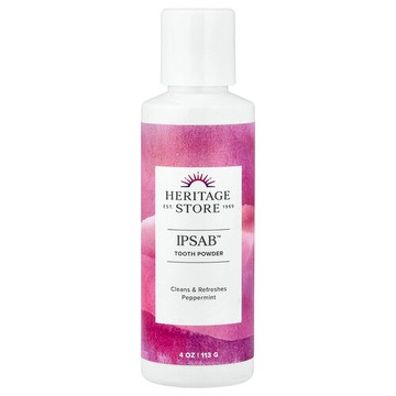 Heritage Store, IPSAB™ 牙粉，薄荷味，4 盎司（113 克）