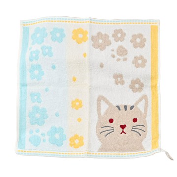 無撚日本貓童巾 25 x 50cm 顏色隨機 柔軟吸水擦手巾  1條