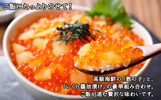 1986. 海鮮丼 数の子・いくら醤油漬け 100g前後 4パック 計400g イクラ 魚卵 送料無料 北海道 弟子屈町