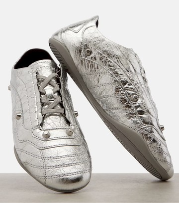 Balenciaga City metallic leather sneakers
