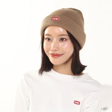 CHUMS CHUMS Logo Short Knit Cap 男女 保暖帽 沙色 CH051402B003
