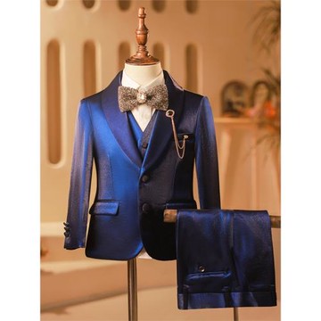 男童西裝套裝禮服英倫風帥氣兒童走秀鋼琴演出小主持人小西服春季