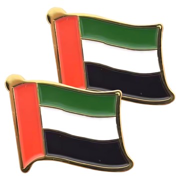 A-ONE 匯旺 阿拉伯聯合大公國 Set 2 DIY國旗刺繡徽章 8 x 5 cm 台灣製造  國旗別針 多色