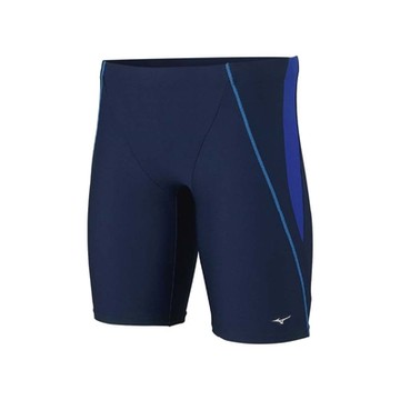 MIZUNO SWIM 男五分泳褲-游泳 泳裝 平口泳褲 四角泳褲 美津濃 N2JB210182 丈青藍
