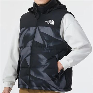 The North Face 北面 男裝 羽絨背心 防潑水 拉鍊口袋 黑灰【運動世界】NF0A3JQQSIF