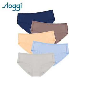 sloggi-SHINE 閃亮系列中腰三角褲五件包 經典日常配色組合
