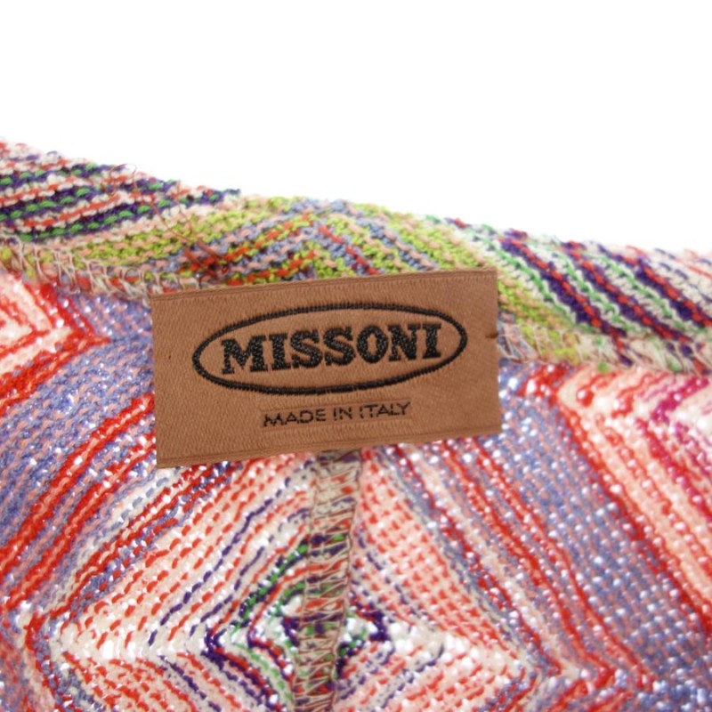 美品◇ミッソーニ ニット ベスト レディース 61 赤系 MISSONI【AFB44