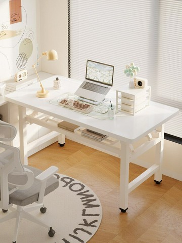 可折疊電腦桌臺式書桌辦公桌臥室桌子學習寫字桌長條桌培訓桌課桌