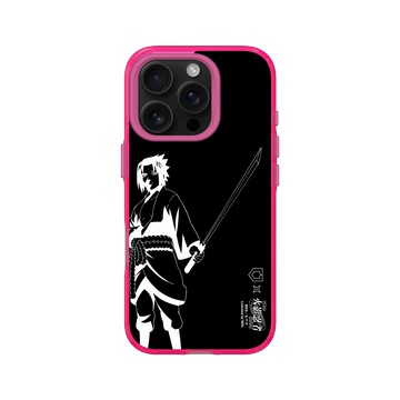 iPhone 16 Pro Clear 粉漾桃 - 火影忍者 Naruto - 黑白線稿-宇智波佐助