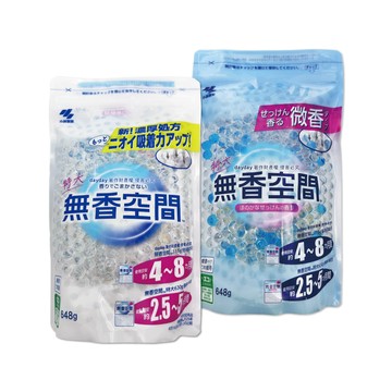 小林製藥 (2袋超值組)日本Kobayashi-無香空間浴廁芳香除臭劑補充包648g/袋(無香/皂香_2款可選)