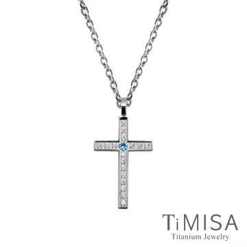 TiMISA 彩鑽十字(4色) 純鈦項鍊06I