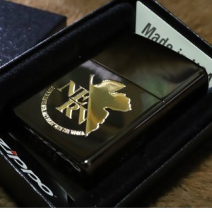 エヴァZIPPO】エヴァンゲリオン ネルフマーク 黒 金 限定 シリアル