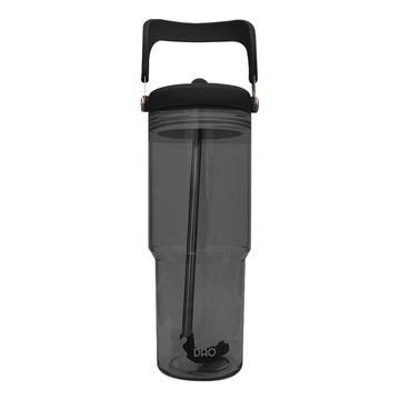 XIAO DAO 手提吸管雙飲杯  1入  黑色  900ml