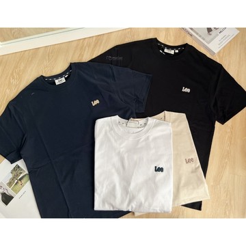 【MasCool】LEE 刺繡短袖 小標短袖 短T Logo短踢 短袖踢 短TEE 寬鬆 落肩 韓國代購