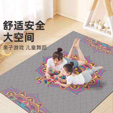 室內瑜伽墊雙人加厚隔音減震墊ins風跳舞地墊家用親子運動健身墊 y6301