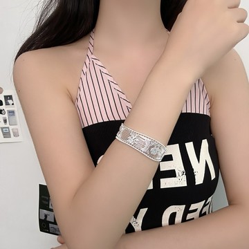 【台灣公司 可打統編】免運 新中式鏤空梔子纖維手鐲小眾高級感時尚文藝風氣質百搭手飾品批發 可開發票 全館五折 工廠現貨直銷 新品特價 z9211