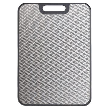 SUNORO 304不鏽鋼抗菌砧板 雙面防霉切菜板  1個  40 x 28 x 1.3cm  銀色