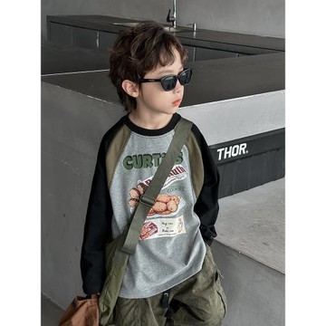 痞帥男童衛衣春秋款2024新款中大兒童炸街衣服男孩秋季洋氣上衣潮