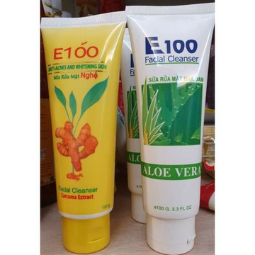 【越南】E100 越南洗面乳 薑黃 蘆薈 100g