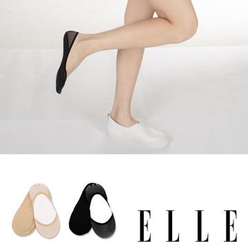 【ELLE】細網氣墊隱形襪 襪子 女襪 少女襪 襪套 氣墊底 高跟鞋 休閒襪