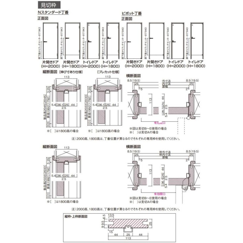 大建工業 トレンドウッド調 トイレドアセット 0Pデザイン 固定枠/見切