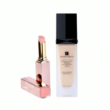 一親芳澤煥色潤唇膏*1+SPF30粉持妝雪紡紗柔霧粉底液30ML*1