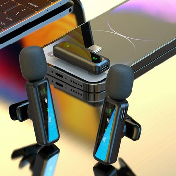 原廠私模H63視頻拍攝直播降噪收音麥迷你話筒數顯無線領夾麥克風【宜家良品百貨】