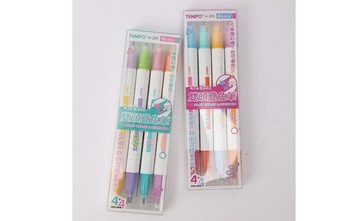 節奏 H-205-4 雙頭疊色筆 (4入)【APP滿額下單10%點數(單一帳號最高5000點)】1/31止