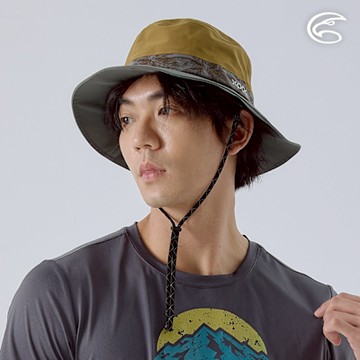 ADISI 輕量Xpore-3L防水高透氣中盤帽(拼色款) AH24019 油棕卡其/鼠尾草 (M-XL)｜微多孔膜 超撥水 防風 防水 防潑水 防水帽