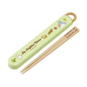 Skater 銀離子兒童筷子含收納盒  附盒子的筷子組  龍貓 黃色  1組