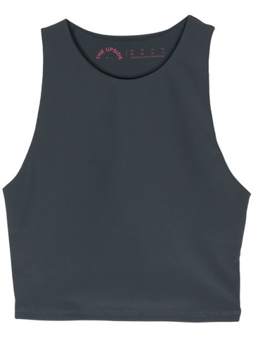 The Upside - Jacinta ribbed cropped performance tank top - women - Polyamide/Recycled Polyamide/Elastane/Elastane - XS - Blue