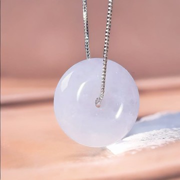 【願‧平安】冰種紫羅蘭平安扣項鍊 | 天然緬甸A貨翡翠 | 送禮