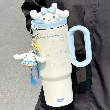 【桃園⭐出貨】三麗鷗高顏值 304 不鏽鋼保溫杯 學生上學專用冰霸杯 可愛二合一水杯 三麗鷗冰霸保溫杯
